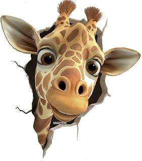 MAKTEM Peeking 3D Giraffe for Car Sticker