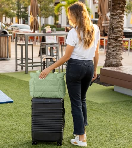 30% Off Quilted Puffer Tote Bag for Women with Zipper