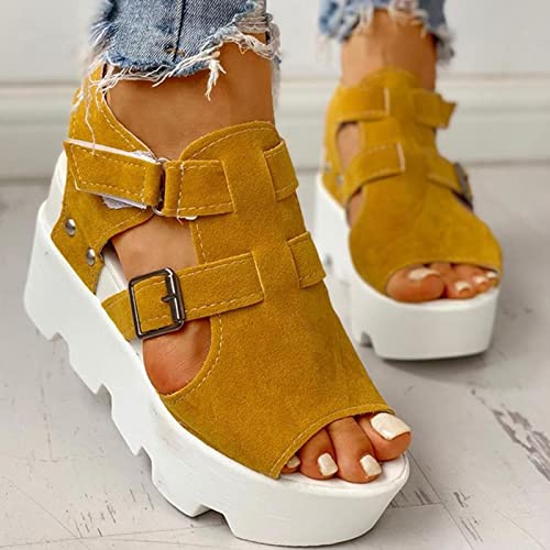 Sandales d'été femme finis les pieds fatigués avec ce talon à boucle - 3