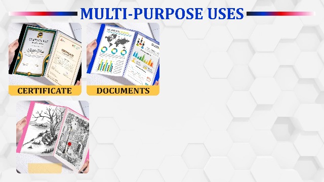 10 Blue A4 Display File Folders With 20 Pockets – Flexi Portfolio For School, Office, Presentations & Document Storage