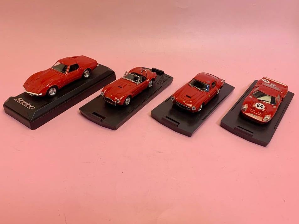 Amazon.co.jp: ミニカー レッド 4台 ケース付 フォード フェラーリ 