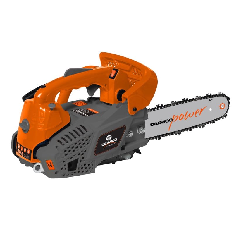 Daewoo Motosierra DACS2612 - Motor Gasolina 2 Tiempos 25.4 cc, Espada de 12', Potencia 1.2 HP, Peso 2.9 kg, Depósito 190 ml, Compacta y Ligera 702.607