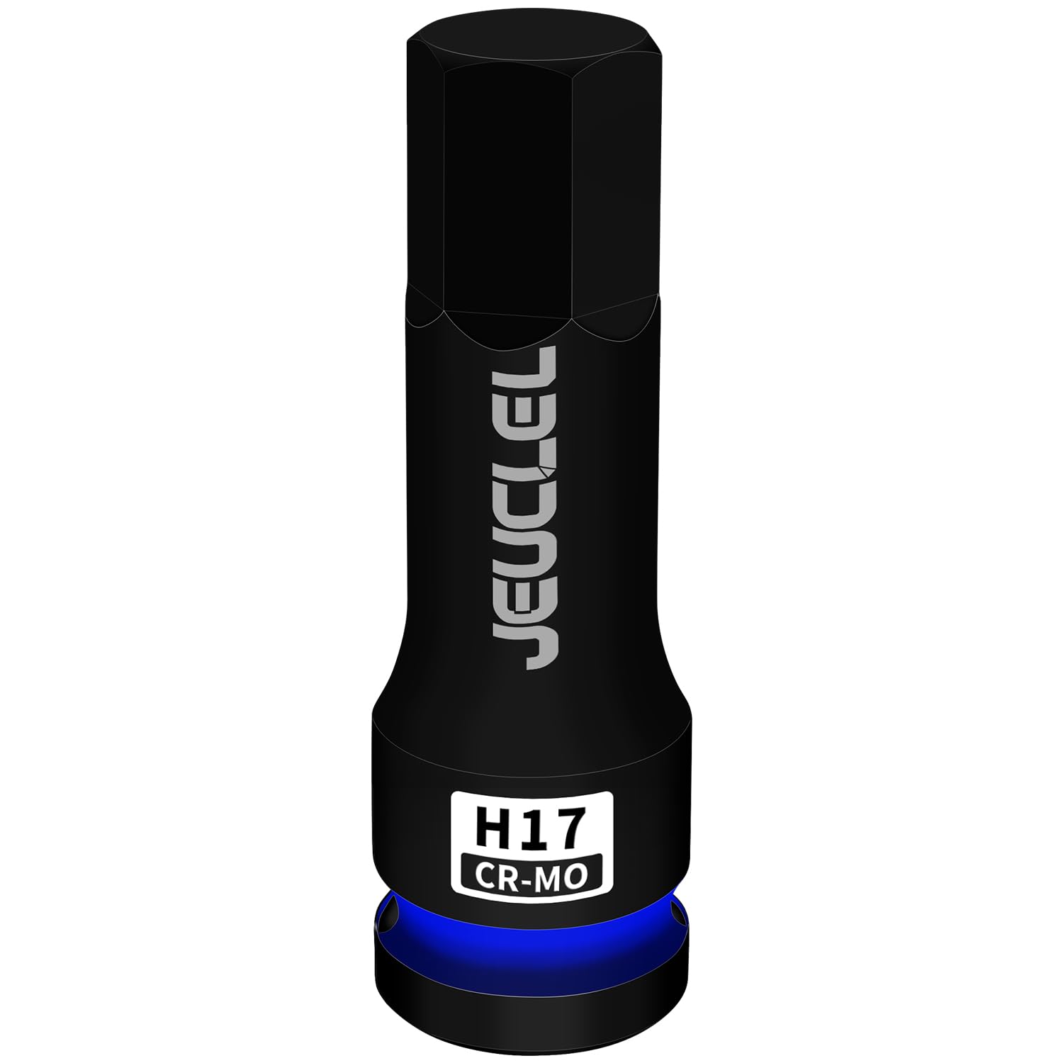 JEUCLEL 17mm Hex Impact Bit Socket, H17 1/2-Inch Impact Drive Allen Socket, Cr-Mo Steel Lengthen Hex Screwdriver Adapter for Electric Ratchet Wrenches