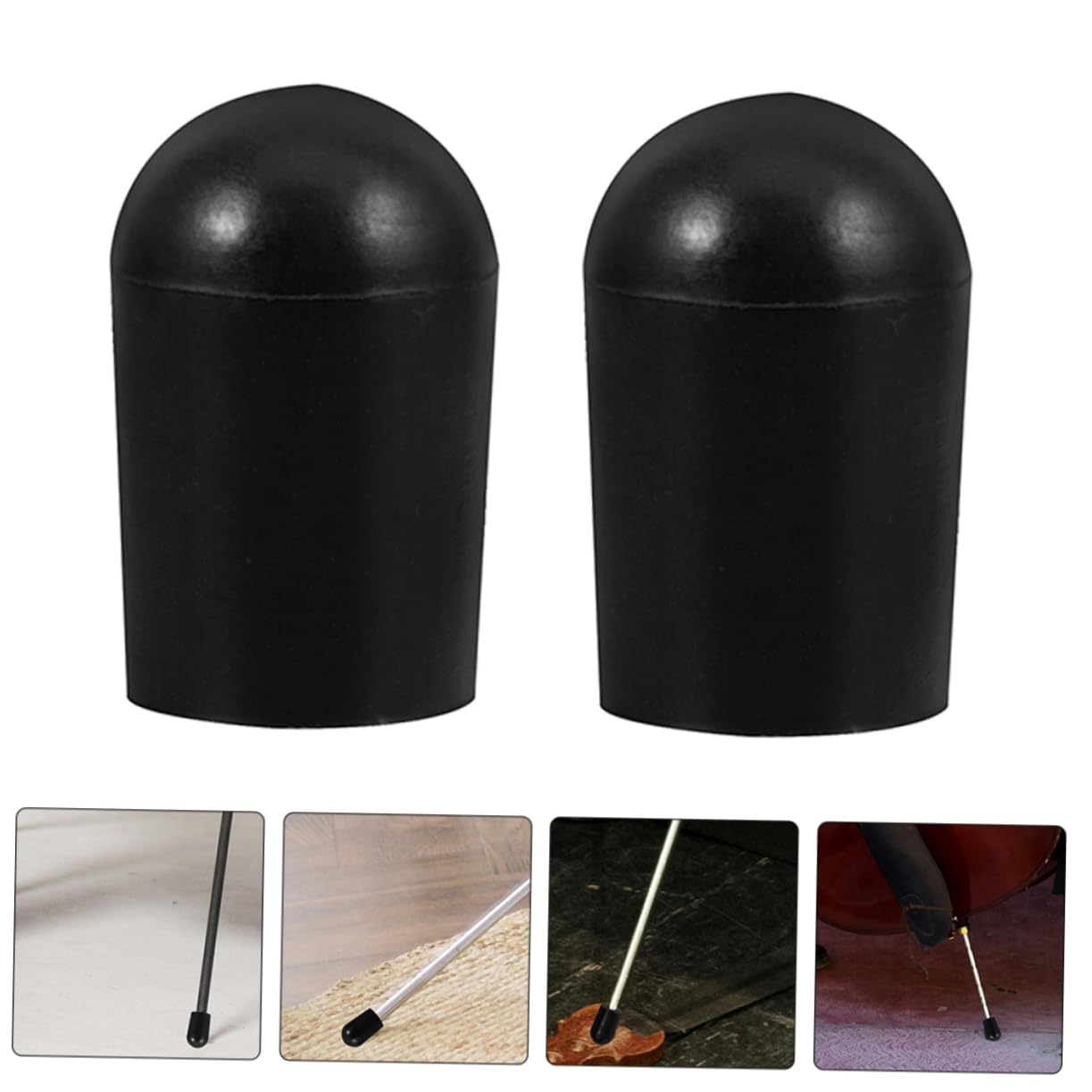 Toyvian 16pièces Embouts Anti-dérapants Caoutchouc pour Piquet De Contrebasse Accessoire De pour Instrument à Cordes Installation Facile Et Compatible avec Divers Modèles