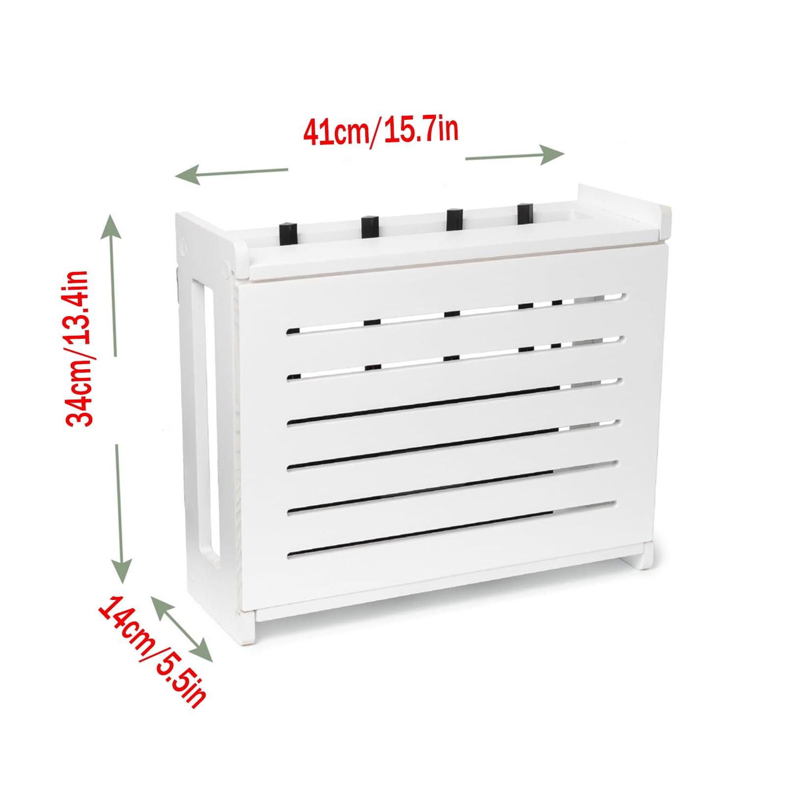 Boîte De Rangement pour Routeur - Armoire pour Routeur Stockage WiFi en Bois De Wi-FI Grande Capacité Armoire, Bureau, Chambre(Natural Wood Color)