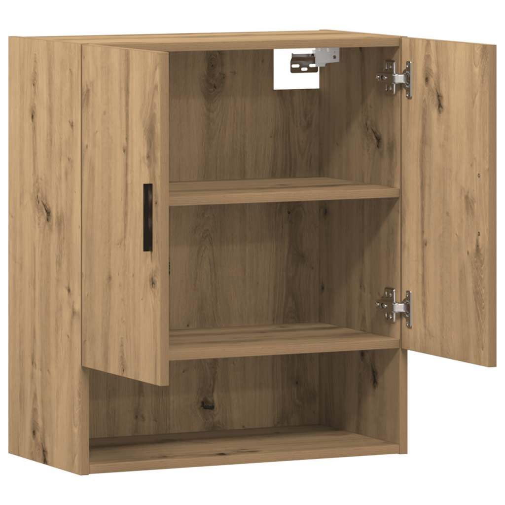 vidaXL Wandschrank Artisan-Eiche 60x31x70 cm Holzwerkstoff, Schrank, Hängeschrank, wandmontierter Vitrinenschrank, Aufbewahrungsschrank