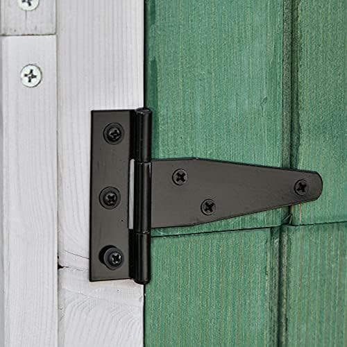 Outsunny Garden Wood Storage Shed with Workstation, Hooks and Ground Nails Multifunction Lockable Sheds & Outdoor Storage Asphalt Roof Tool Organizer, 182 x 78 x 52.5cm, Green