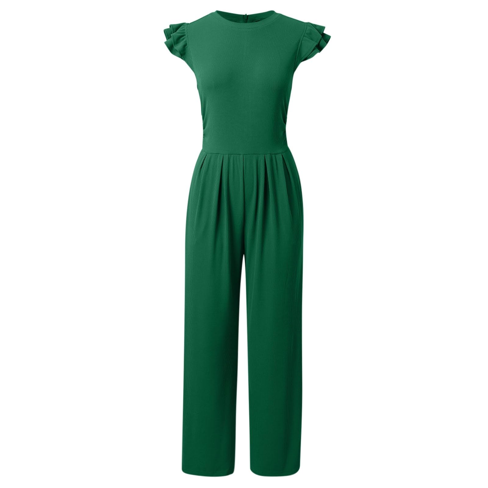 Générique Combinaison Femme Pour Soirée Chic Combinaisons Ete Larges Fluide Élégante Ensemble Avec Poches Col En V Jumpsuit Sexy Casual