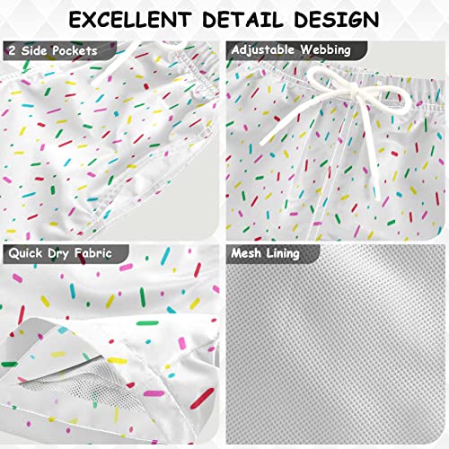 Sprinkles Sweets Candy Boys Swim Trunks Toddler Swim Board Shorts Quick Dry Little Boy Swimwear Bathing Suits2