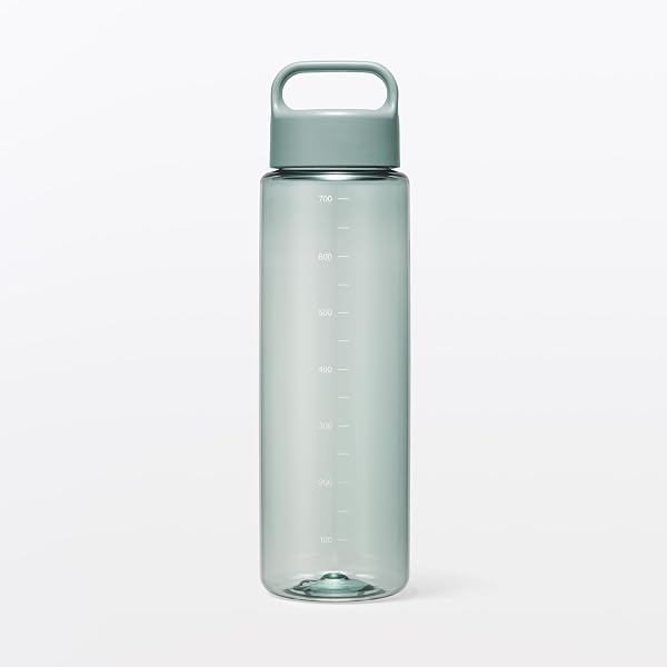 無印良品 持ち運びやすい 目盛り付き ドリンクボトル スモーキーグリーン 約700mL 23112635 - 1