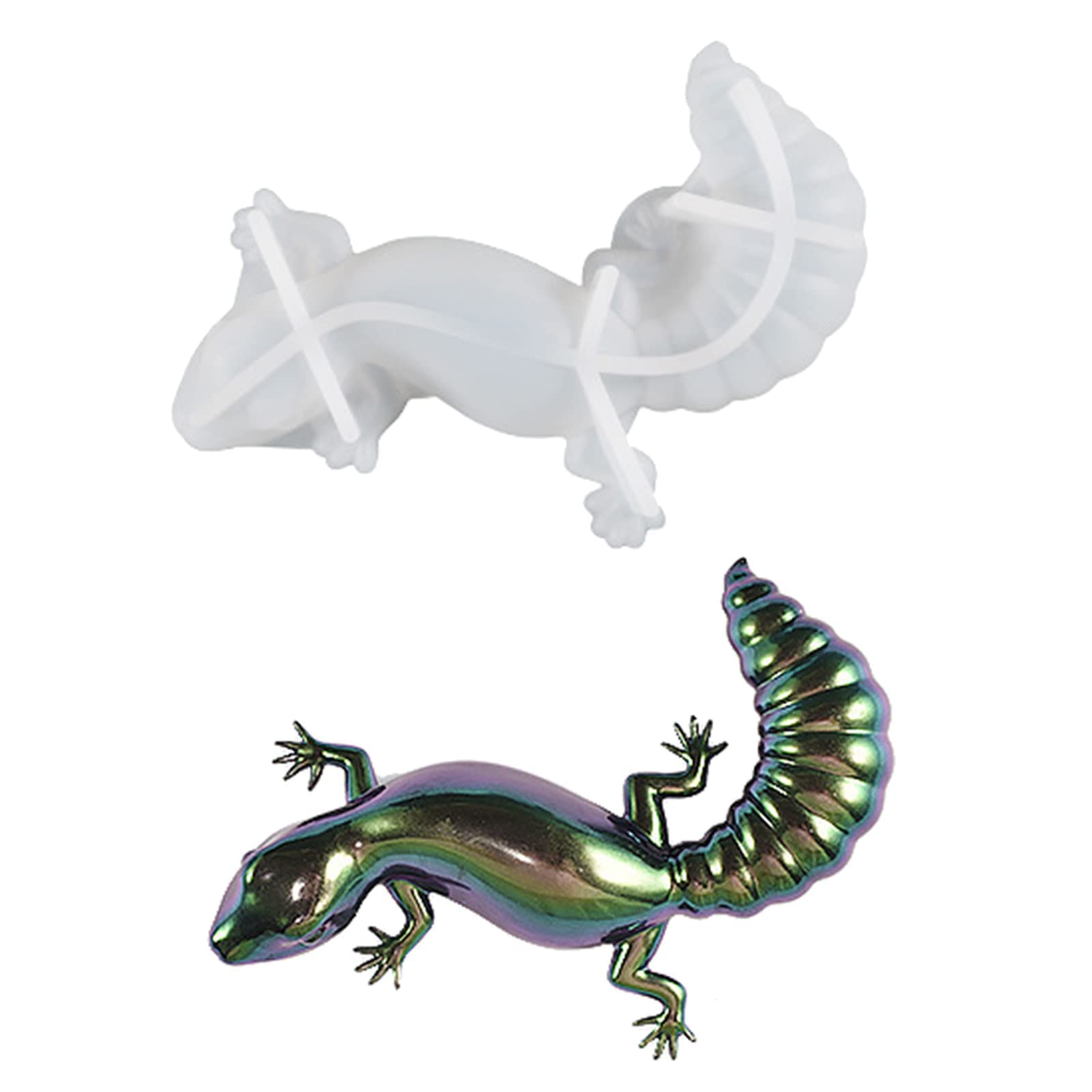 zalati Moulds Lizard Style 3D Animal Molds Silicone for Resin DIY Handmade Crafts Gifts Making Toys