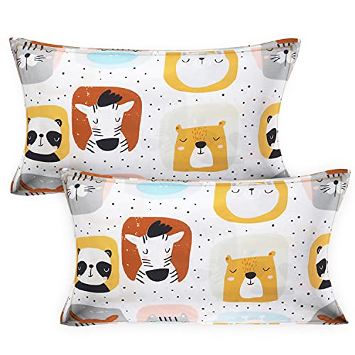 Image of Kuber Industries Double Bedsheet|Glace Cotton Animal Print Bedsheet with 2 Pillow Covers for Living Room|Bedroom|90x100 Inch (Multicolor)