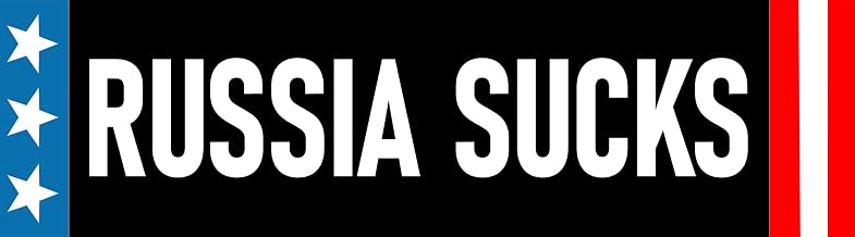 Russia Sucks Bumper Sticker - The Russian Trolls Love This One! - We're Proudly Triggering the Russian Trolls Who Tag our Anti-War Stickers