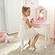 Teamson Kids Childrens Rosa Holz-Schminktisch und Hocker Spiegel TD-11670K