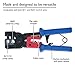 GearIT Premium Multifunction RJ11/RJ45 Crimping Tool with Cable Stripper - Ethernet Crimp, Cut, and Strip Tool
