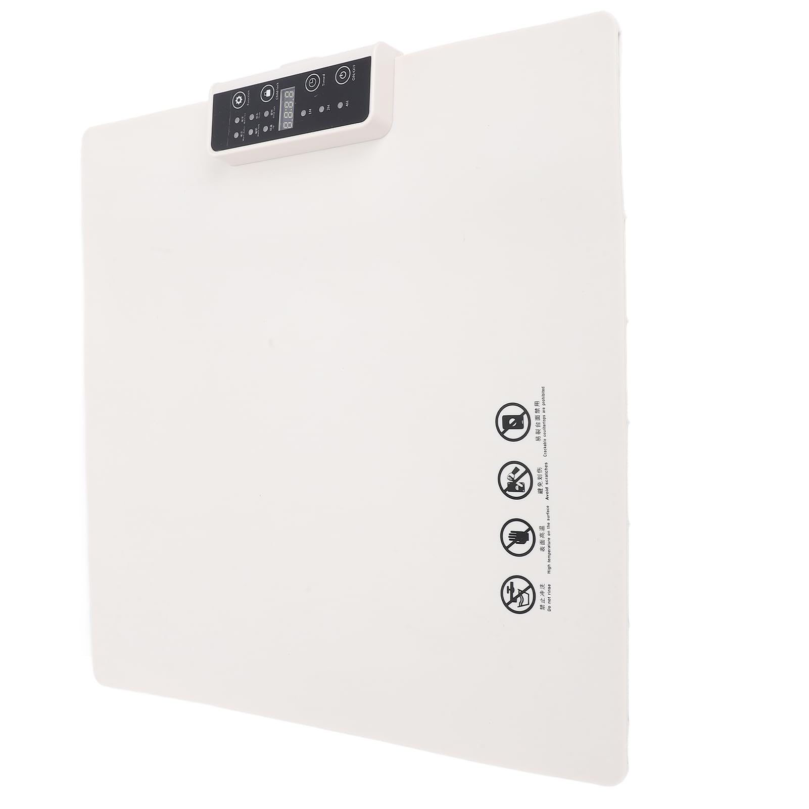 Respicefinem Bandeja calentadora eléctrica Calefacción Completa 5 configuraciones de Temperatura Temporizador 1H 2H 4H Calentador de Alimentos de Silicona para reuniones Fiestas (Blanca)