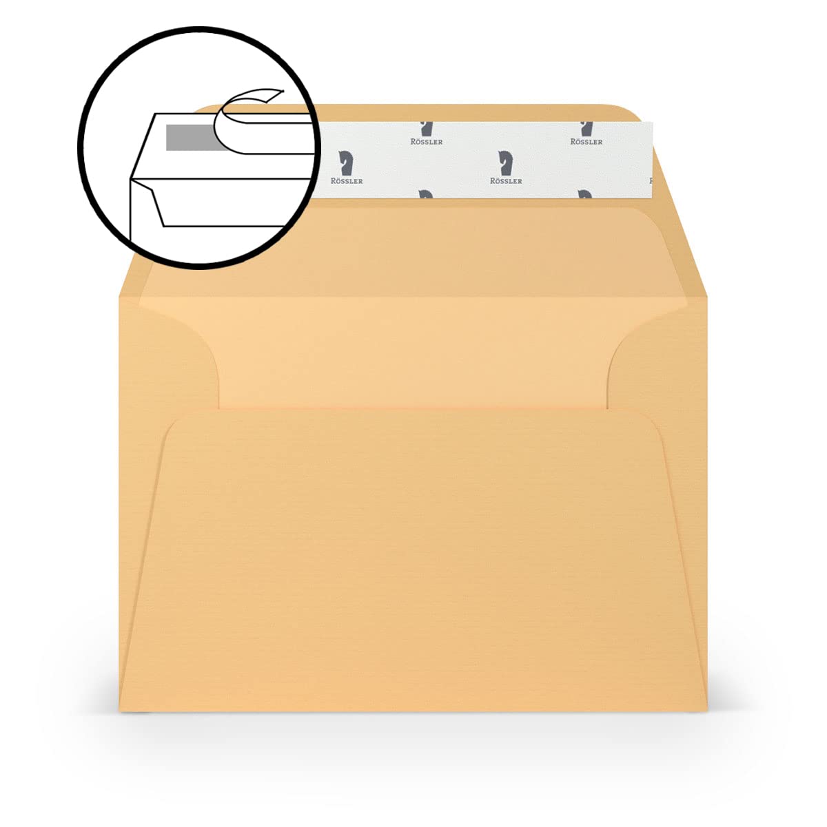 Paperado Enveloppes DIN C6 – Multicolore 100 g/m² – Fermeture par rabat large 300 Melon nervuré.