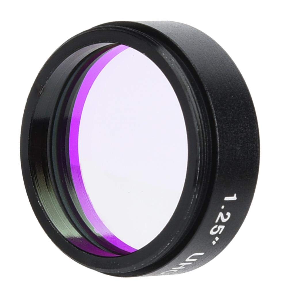 1,25 pouce 31,7 mm filtre UHC lentille d'inhibition de la pollution lumineuse pour télescope astronomique lentille oculaire monoculaire filetage standard en aluminium complet pour oculaire Optic