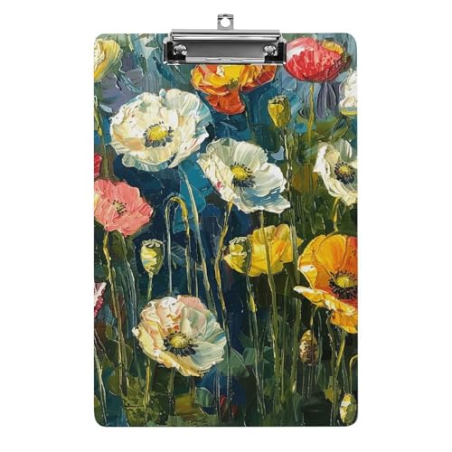 Porte-bloc A4 pour travailleur social et infirmière avec motif plantes vert foncé