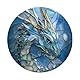Drache hellblau gebeiztes Wasser Fantasy Kreatur PopSockets Klebender PopGrip