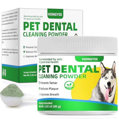 Dog Dental Care Plaqueoff Powder for Pets, Teeth Cleaning Powder for Dogs & Cats Breath Freshener for Bad Breath, Tartar Remover, Plaque Off, and for Rabbit