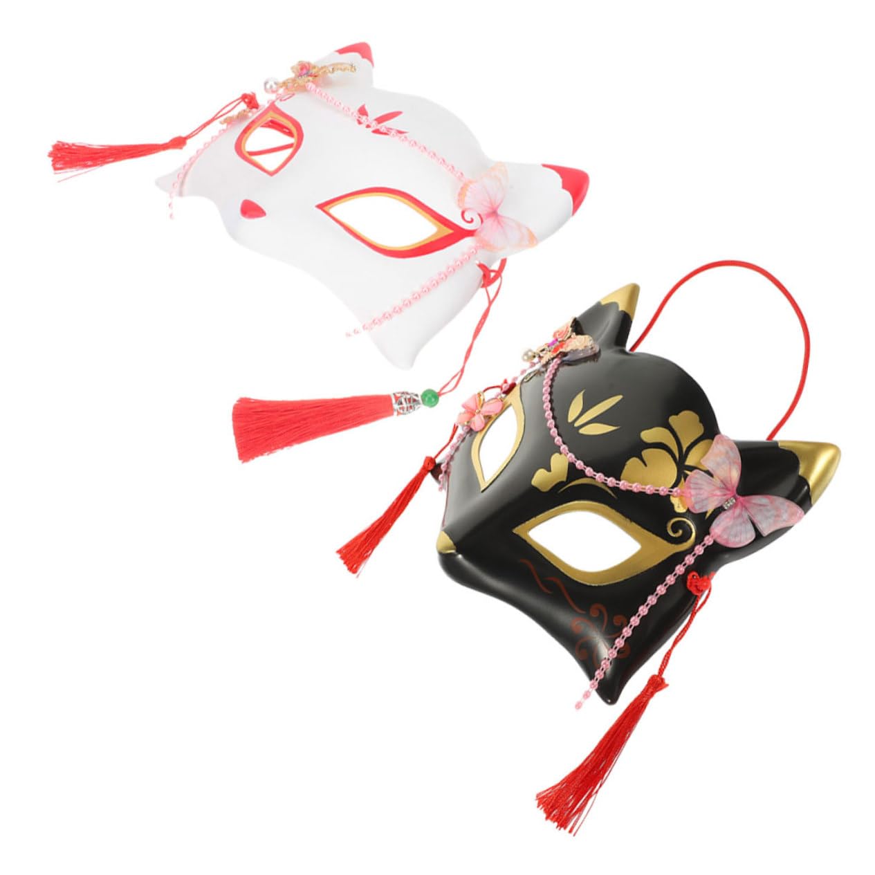 Healeved 10 Pezzi Maschera Fox per Cosplay e Halloween Maschera Decorativa per e Mascherate Facile Indossare con Accessorio per Compleanno e