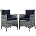 Summon 2 Piece Outdoor Patio Sunbrella Dining Set WL-002985-MW
