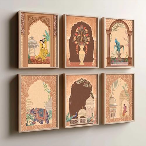 Image of kotart - Pichwai Wall Art Home Decor For Living Room Bedroom Office | Pichwai Poster With Frame (13X17 INCH, B)