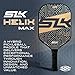 SLK Helix Pro Pickleball Paddle | Carbon Fiber & Fiberglass Hybrid Face | Thermoformed Carbon Fiber Core | Unmatched Control | Gold Maze