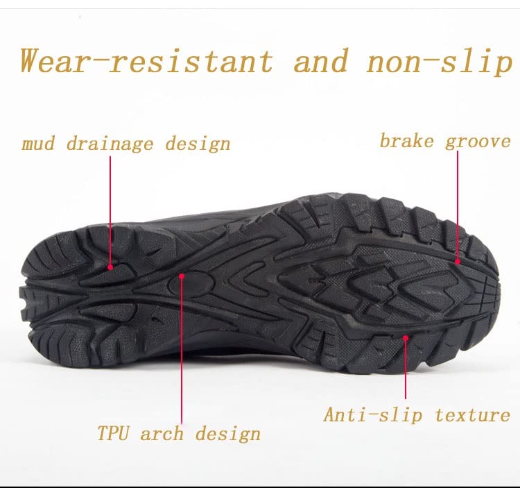 CLSQLXYJZC Lightweight Low Top Tactical Boots for Men, Comfort Durable Rubber Sole Military Work and Desert Boots, Lace-up Waterproof Breathable Military Boots3