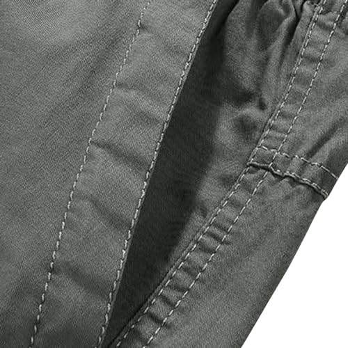 Long Pants for Men Fashion Cargo Big Multi Function Pockets Trousers Buttons Wide Leg Comfortable Pant Hiking Wear3