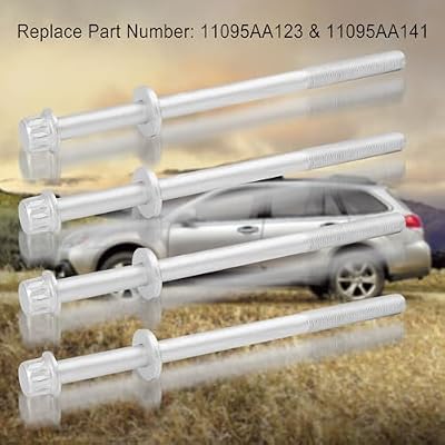 12 Head Bolt Kit Replacement 11095AA123 11095AA141, Fit for Subaru Baja Forester Impreza Legacy Outback