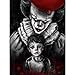 Produktbild Diamond Painting Halloween Diamant Painting Bilder Erwachsene DIY Vollbohrer Diamant Malerei Sets Kinder Diamantmaler Set Malen nach Zahlen Wall Decoration Haus (Clowns 30X40CM)