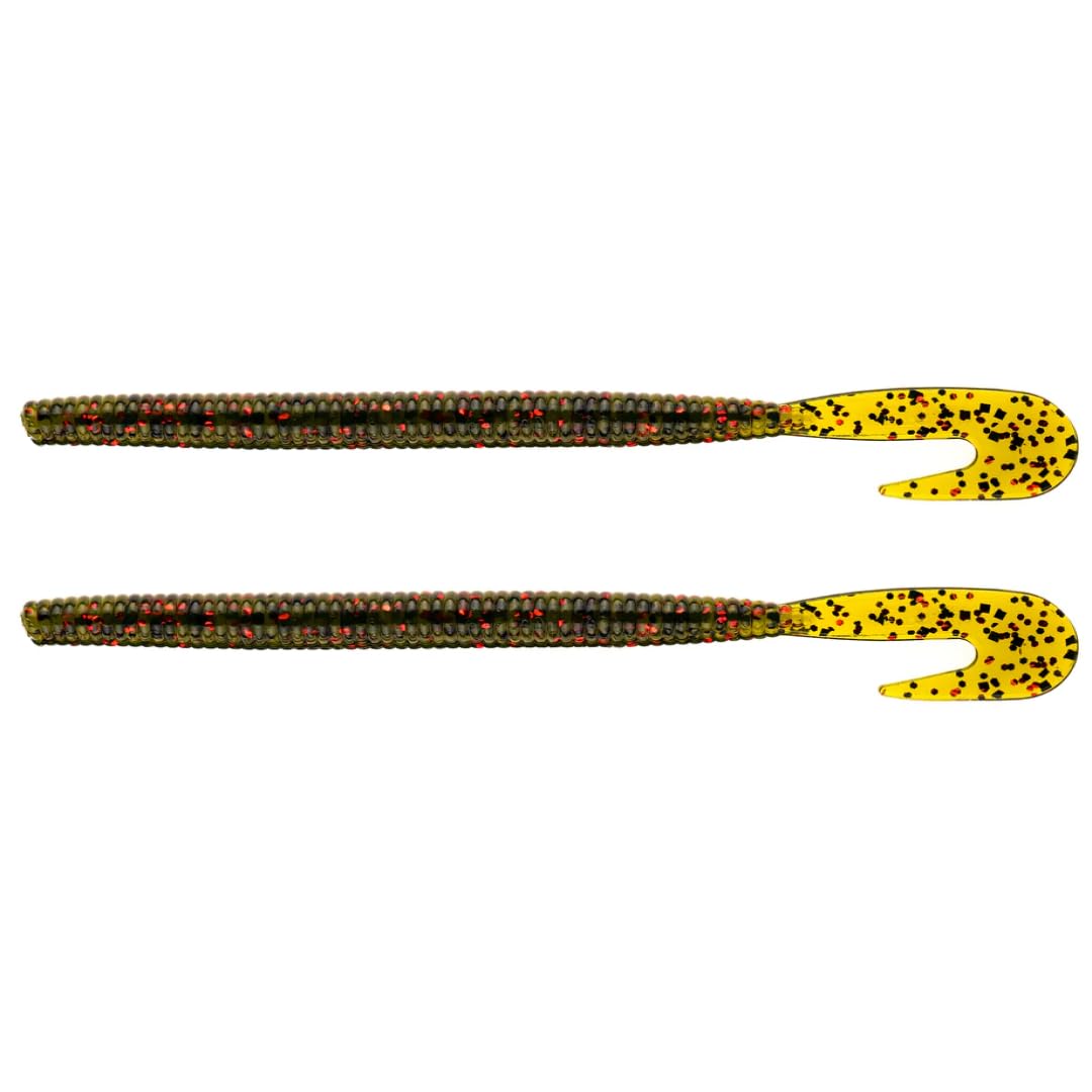 BAITFUELBig Bopper Worm Infused with Supercharged X55 Formula Gel | 5.75-Inch, Watermelon Red, 2-Pack