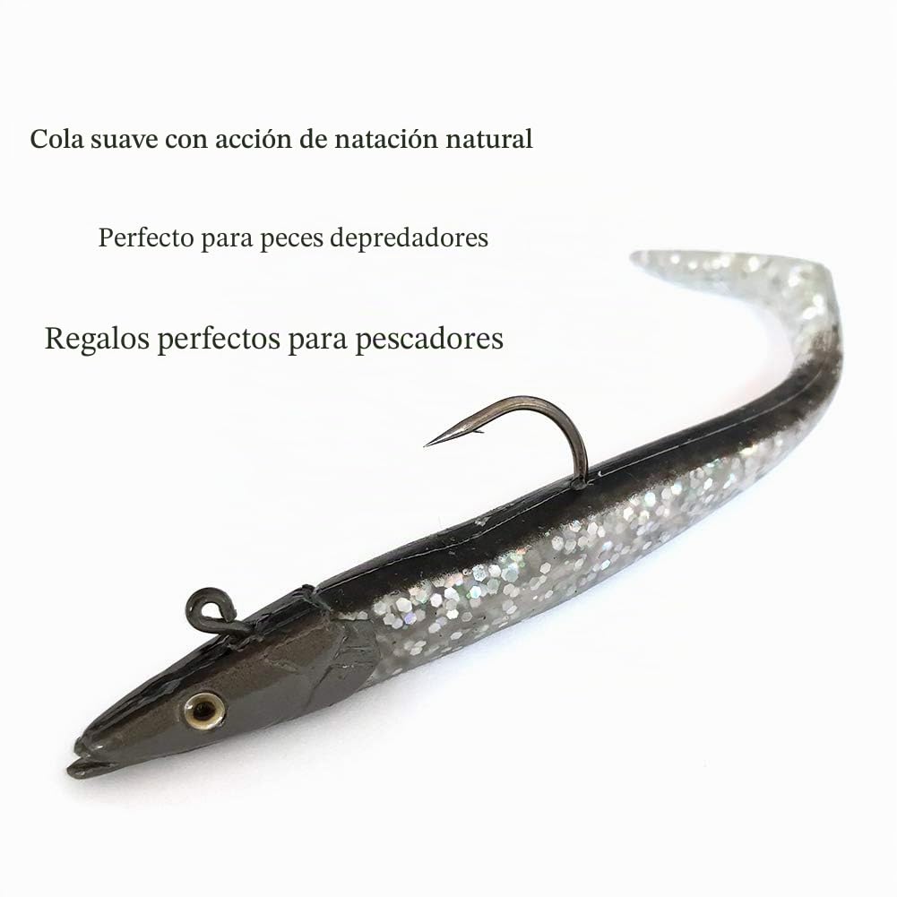 Conjunto de 10 peces de goma de 11 cm, 18.5 g, para la pesca de peces depredadores