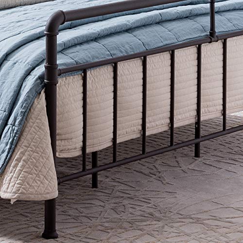 Christopher Knight Home Sally King-Size Iron Bed Frame, Minimal, Industrial, Hammered Copper #TOP3