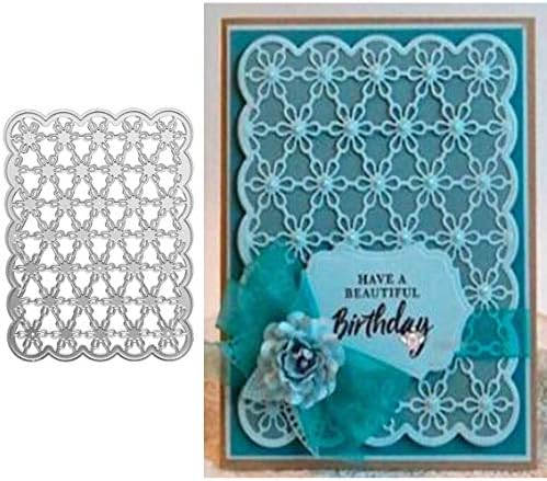 Christmas Flower Daisy Metal Die Cuts,Lace Background Wedding Invitation Cutting Dies Cut Stencils for DIY Scrapbooking Photo Album Decorative Embossing Paper Scrapbooking Card Making
