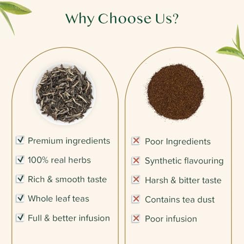 Image of VAHDAM White Mountain Oolong Tea Loose Leaf (25 Cups /1.76oz) Pure Oolong Tea Leaves | High Elevation Grown | Vacuum Sealed | Brew Hot, Iced, Kombucha