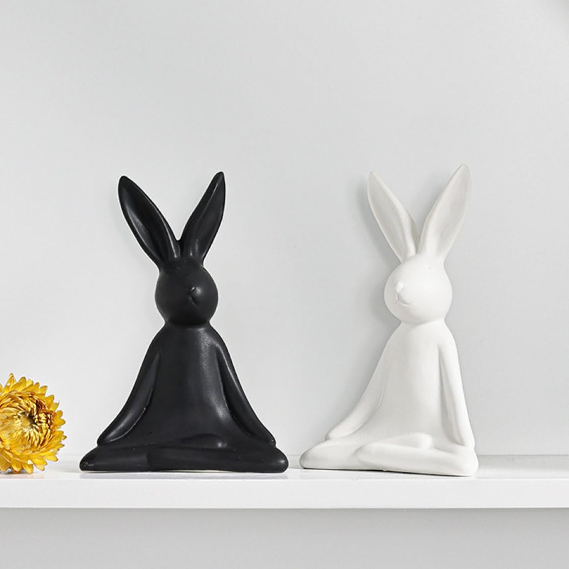 Amazon.co.jp: うさぎのオブジェ 陶器 北欧 モダンなうさぎの像