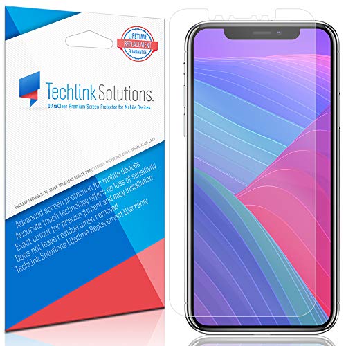 TechLink Solutions UltraClear Screen Protector Compatible with Apple iPhone 11 Pro Max (6.5 inch)(6-Pack) High Definition Anti-Bubble Shield