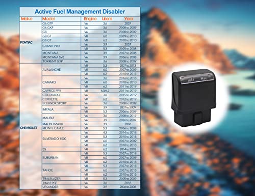 AFM/DFM Disabler,Active Fuel Management AFM Disable Device RA003 Compatible with Most GM V8 V6 Engine.