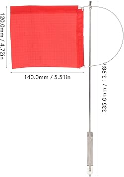 Uxsiya Wind Indicator Flag Marine Mast Flag Stainless Steel Wind Lightweight Prevention for Yacht (140x120mm / 5.51x4.72 in)