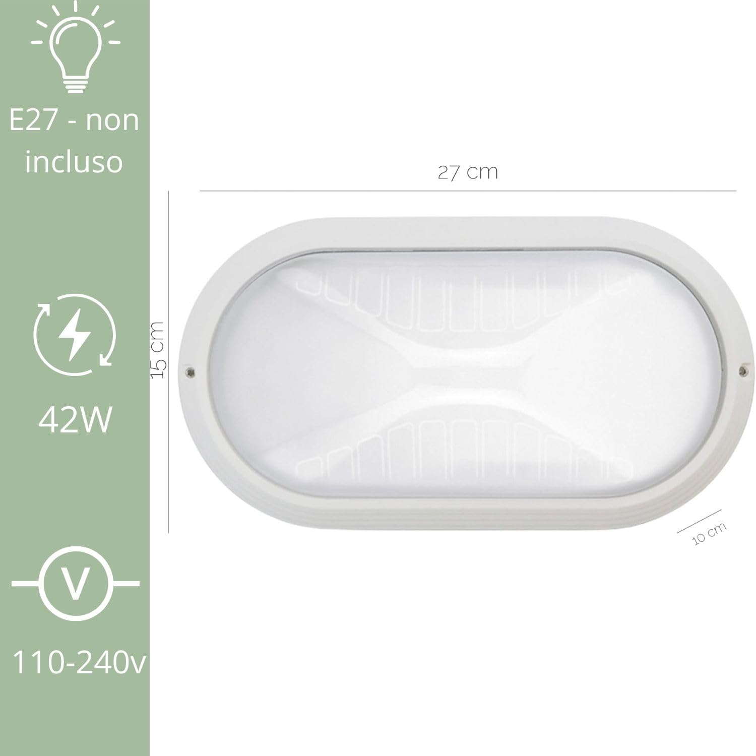 Plafoniera da Esterno PLAFF - Lampada da Parete E27 IP65