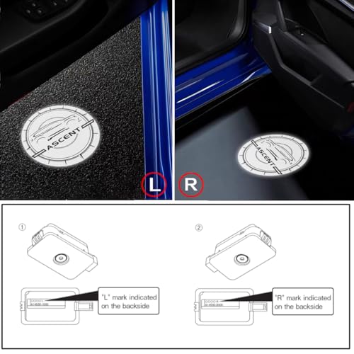 Luz LED para puerta de coche compatible con Outback Forester miniatura 2