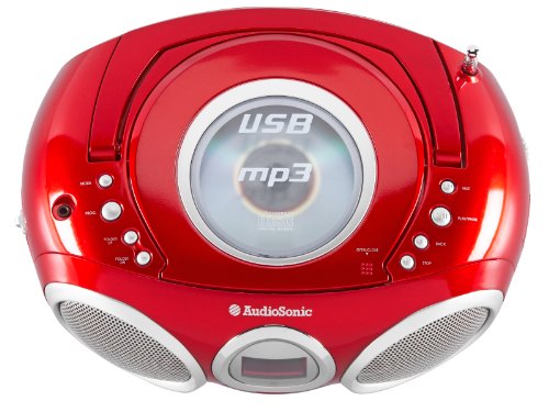 AudioSonic CD-570 CD Stereoradio (MP3, USB 2.0) rot - Image 4