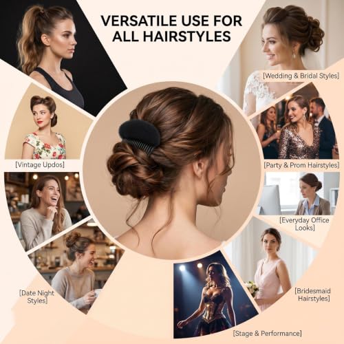 Peine insertos para volumen con estilo Beehive, pack 2 miniatura 7
