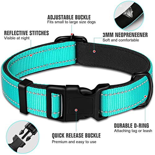 Doyoo Dog Collar And Dog Leash– Soft Neoprene Padded,Reflective And Adjustable - Nylon Dog Collars With Quick Release Buckle For Small Medium Large Dogs With Collapsible Pet Bowl #TOP2