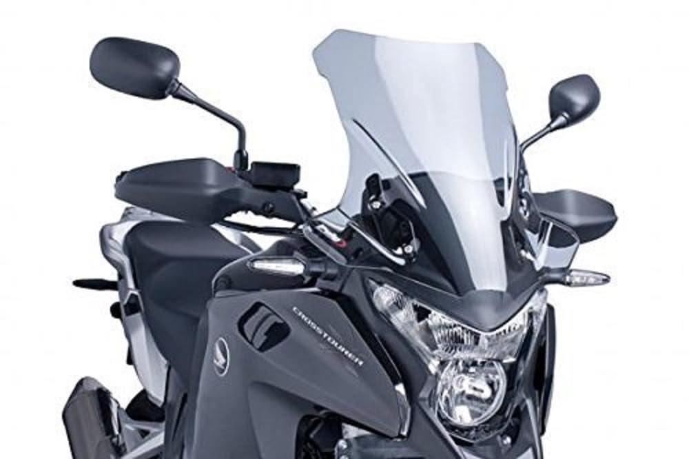 Puig 5993W High and aerodynamic Touring windscreen in 4 mm CN acrylic with rounded profile, flat upper area and deflectors that improve protection, Clear