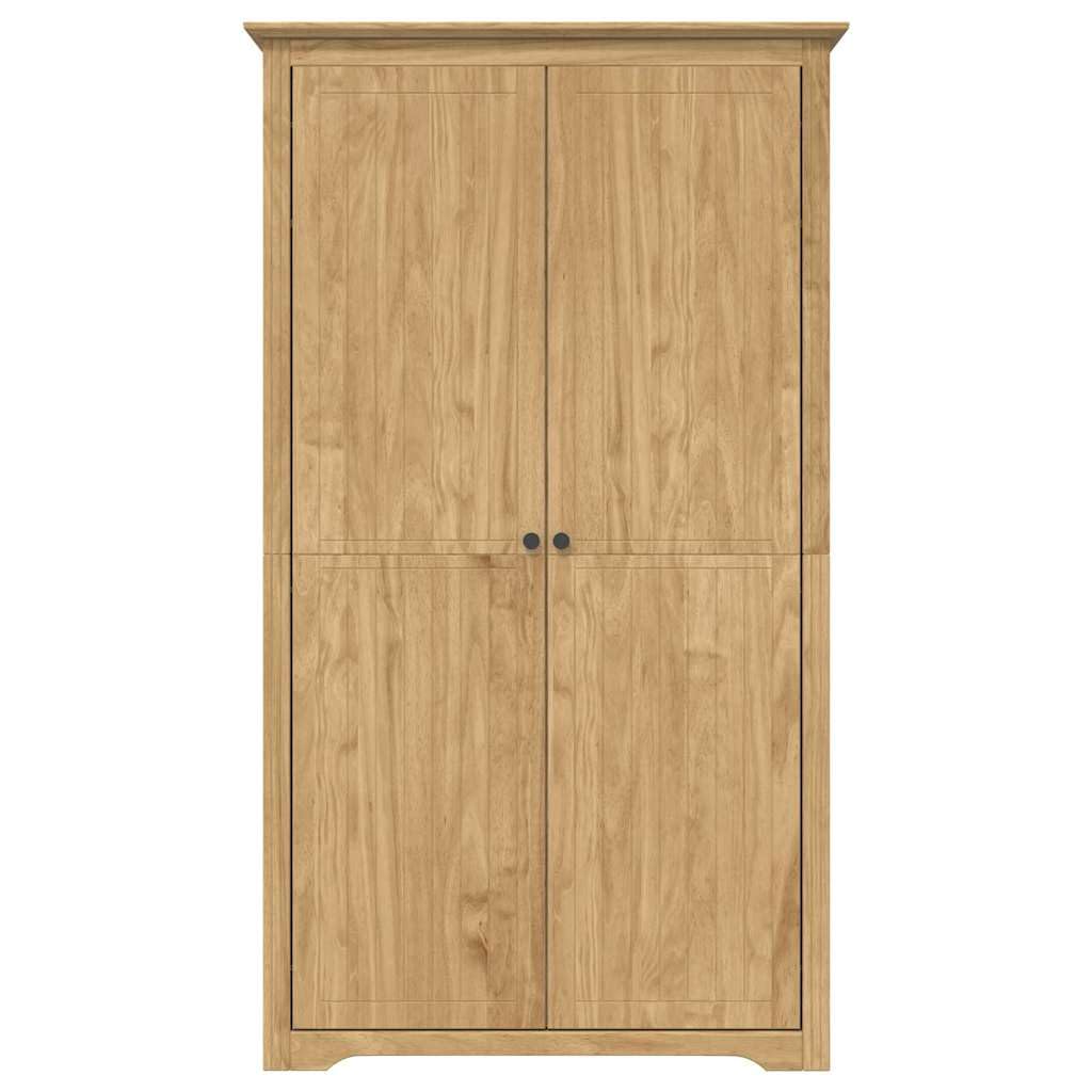 Armoire BODO Marron Miel 53,5 x 99 x 173 cm Bois d'ingénierie Meuble Rangement Chambre Salon avec 2 Portes pour vêtements et Accessoires