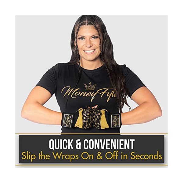 MoneyFyte-Precision-Striking-Quick-Gel-Hand-Wraps-for-Punching-Under-Boxing-Gloves--Wrist-Knuckle-Hand-Support-for-Men-Women-Kids-Youth--for-Boxing-MMA-Muay-Thai-Kickboxing-Training Quick Gel Boxing Wraps Under Boxing Gloves - Kickboxing MMA Muay Thai - Fist, Knuckle, Wrist Wrap Protection Inner Glove Hand Wraps - Men Women Kids - MoneyFyte (Black/Gold, S/M)